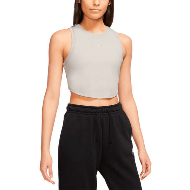 Nike Womens Sportswear Essentials Cropped Tank - White