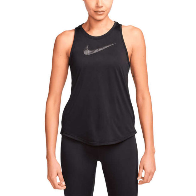 Nike Womens Dri-FIT Swoosh Running Tank - Black