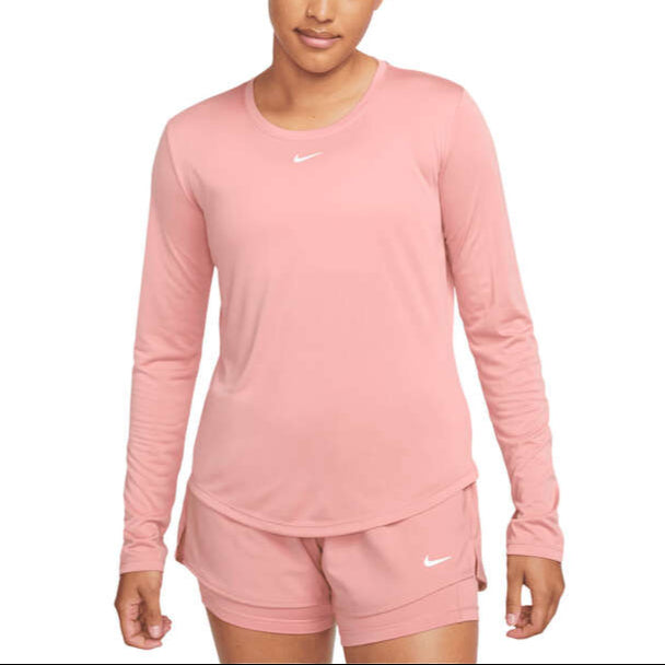 Nike Womens Dri-FIT One Standard Longsleeve Top - Pink