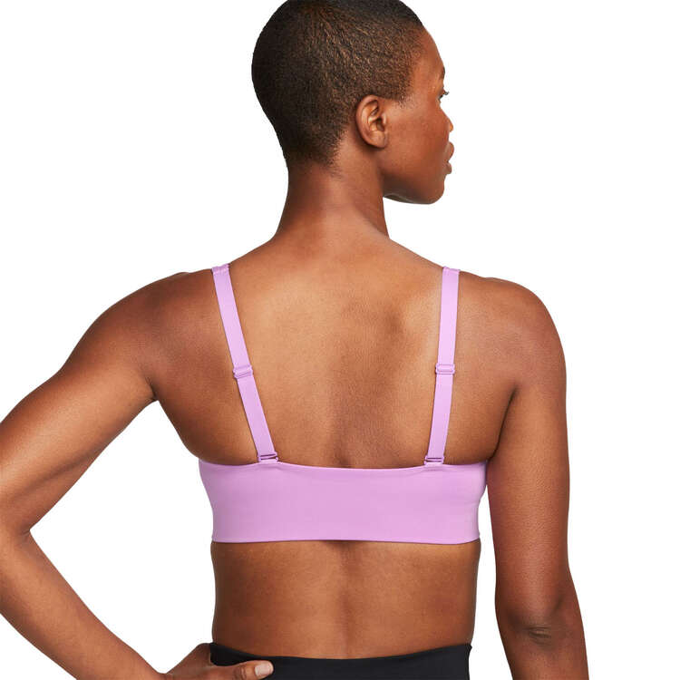 Nike Womens Dri-FIT Indy Plunge Cutout Medium Support Padded Sports Bra - Purple