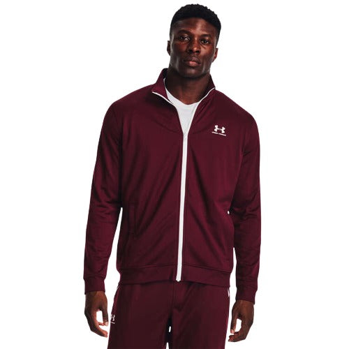 Under Armour Mens Sportstyle Tricot Jacket - Maroon