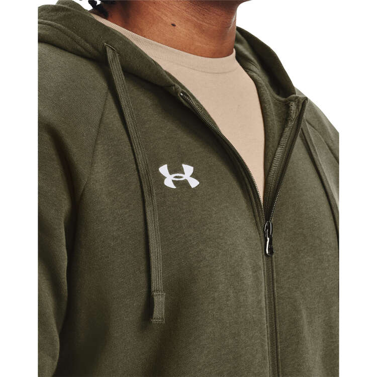 Under Armour Mens Rival Fleece Full-Zip Hoodie - Green