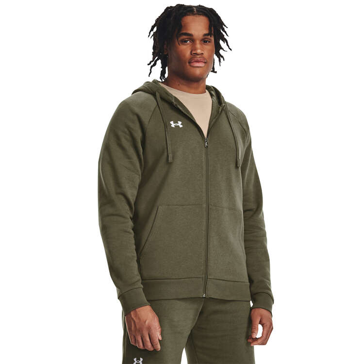 Under Armour Mens Rival Fleece Full-Zip Hoodie - Green