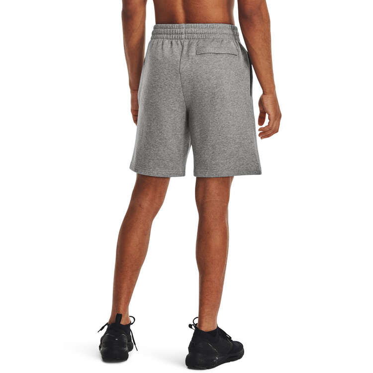 Under Armour Mens Cotton UA Rival Fleece Big Logo Shorts - Grey