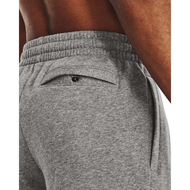 Under Armour Mens Cotton UA Rival Fleece Big Logo Shorts - Grey