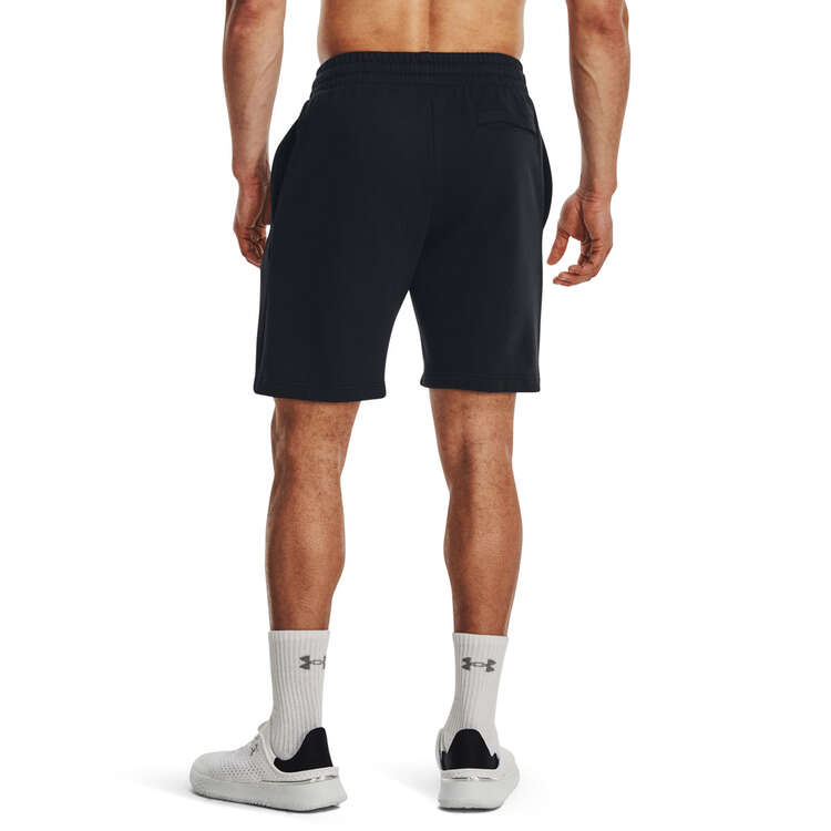 Under Armour Mens Cotton UA Rival Fleece Big Logo Shorts - Black