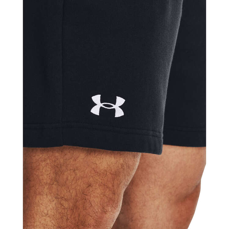 Under Armour Mens Cotton UA Rival Fleece Big Logo Shorts - Black