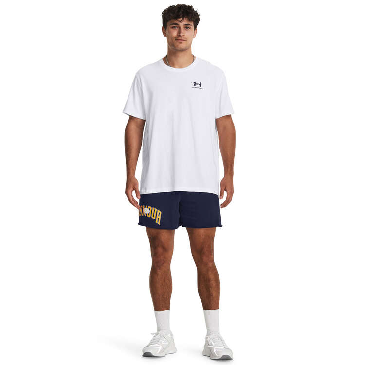 Under Armour Cotton UA Rival Terry 6-inch Shorts - Navy