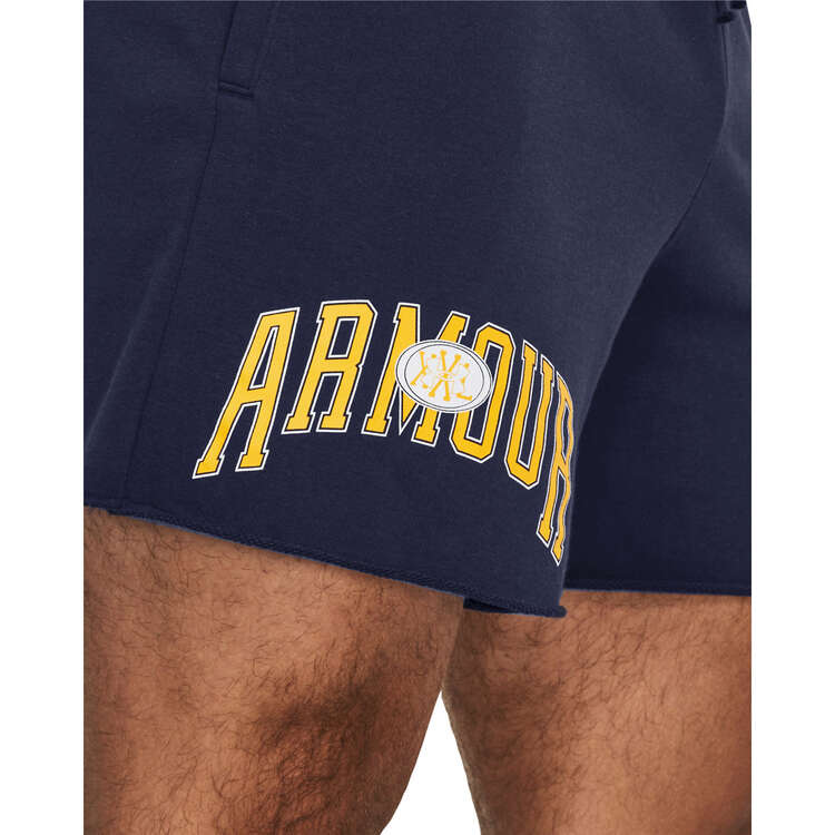 Under Armour Cotton UA Rival Terry 6-inch Shorts - Navy