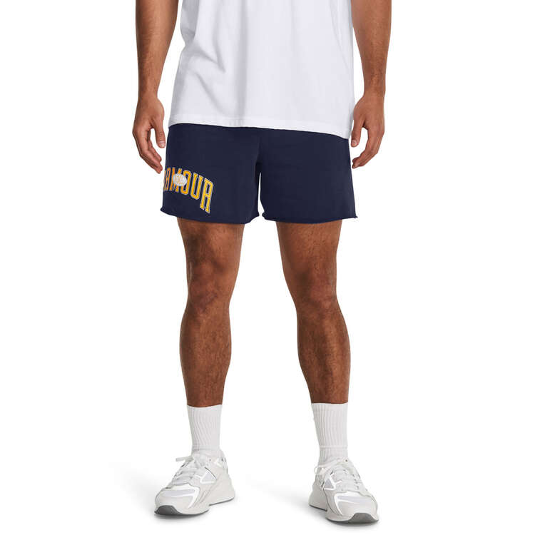 Under Armour Cotton UA Rival Terry 6-inch Shorts - Navy