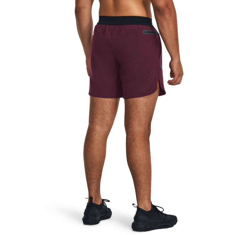 Under Armour Mens UA Peak Woven Polyester Blend Shorts - Maroon