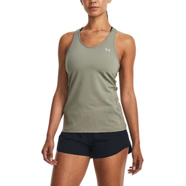 Under Armour Womens Sweat-Wicking HeatGear Racer Tank - Green