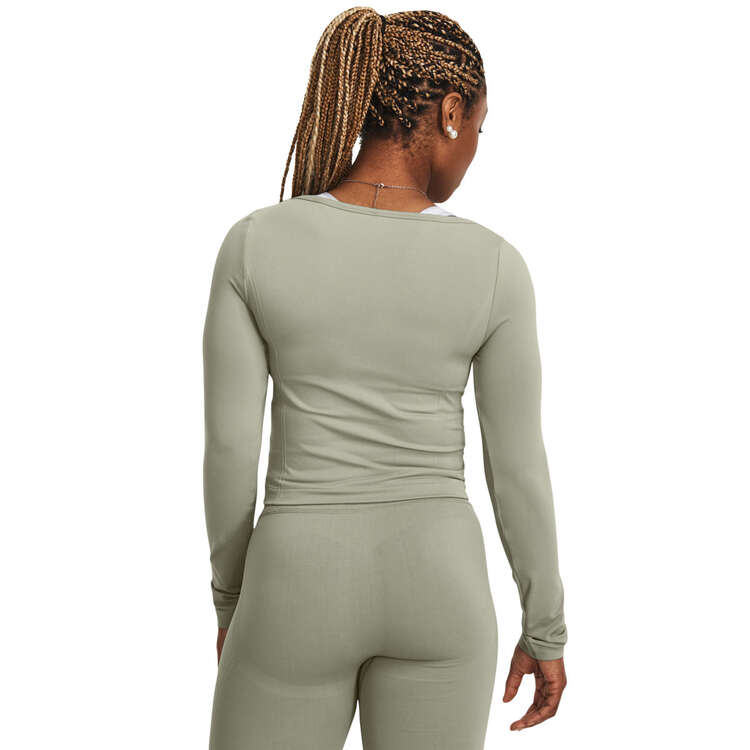 Under Armour Womens Knit UA Train Seamless Long Sleeve Tee - Green