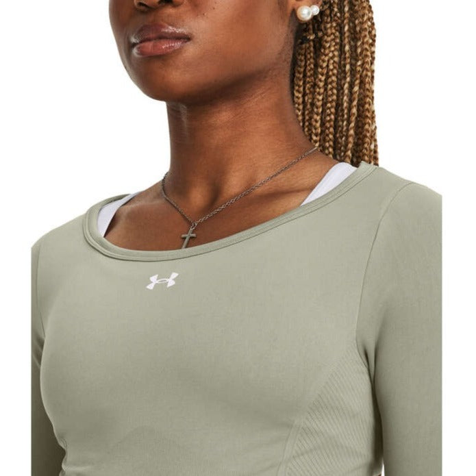 Under Armour Womens Knit UA Train Seamless Long Sleeve Tee - Green