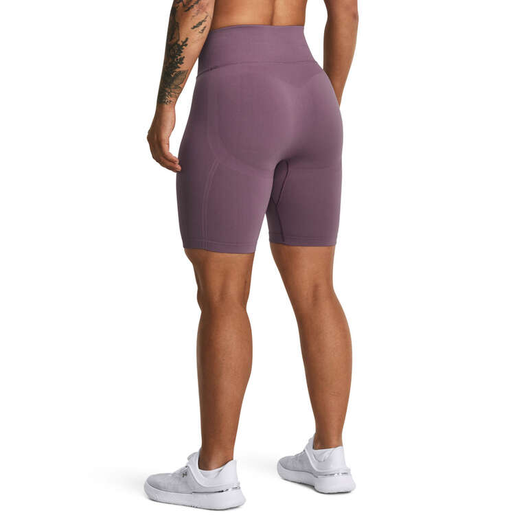 Under Armour Womens UA Train High Rise Seamless Shorts - Purple