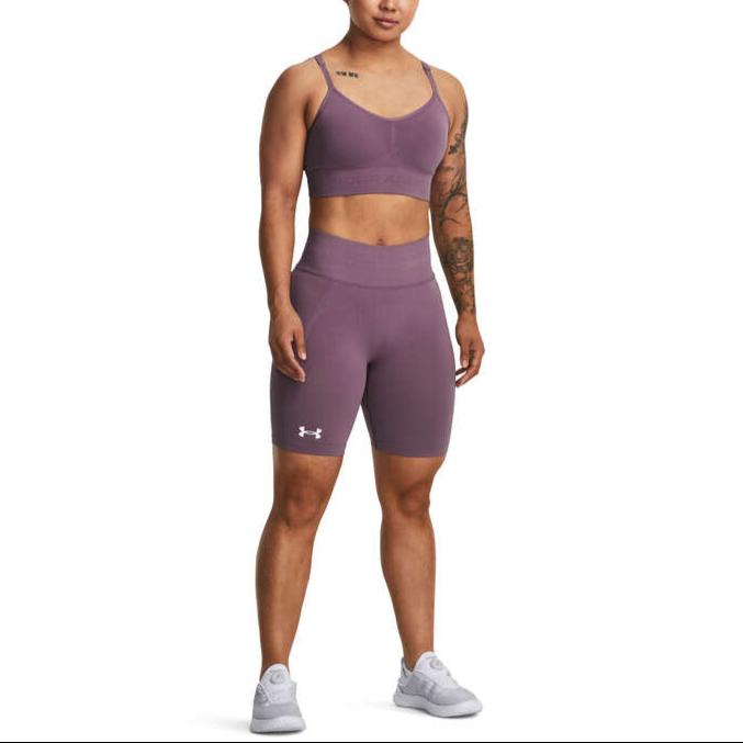 Under Armour Womens UA Train High Rise Seamless Shorts - Purple