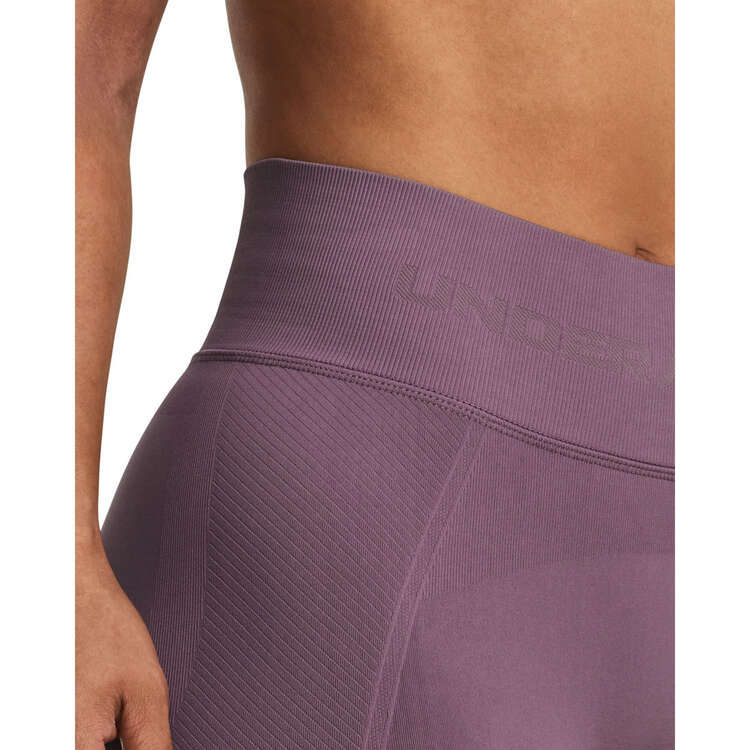 Under Armour Womens UA Train High Rise Seamless Shorts - Purple