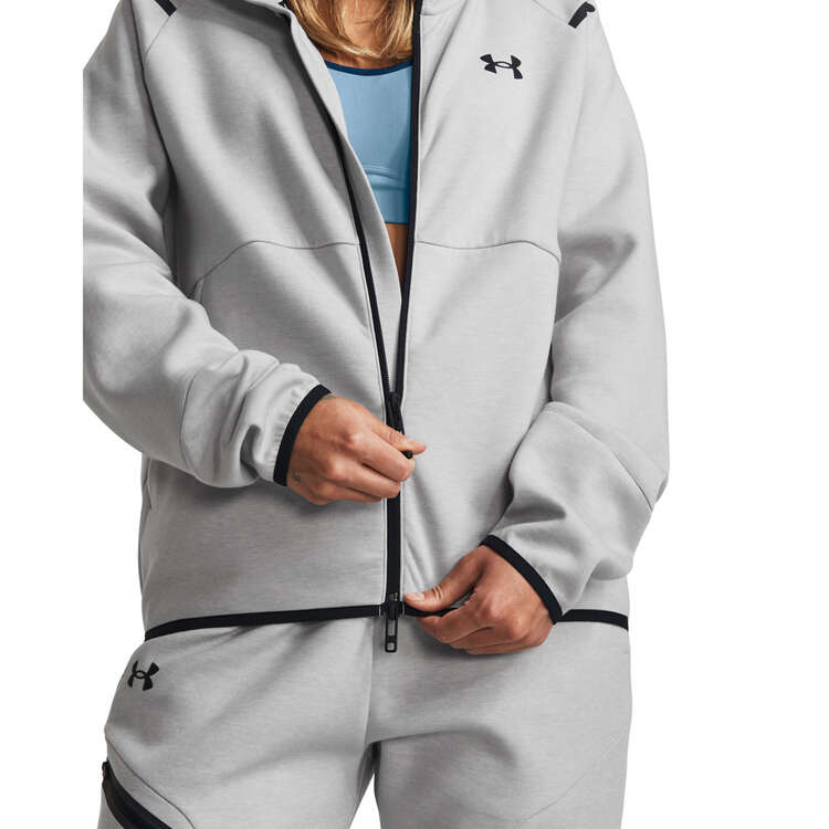 Under Armour Womens Unstoppable Fleece Full Zip Hoodie - Grey