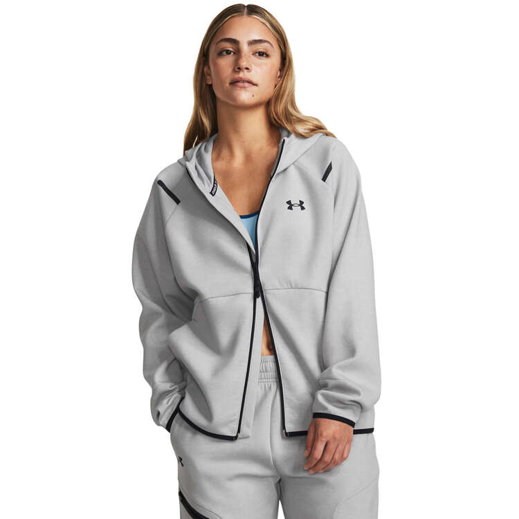 Under Armour Womens Unstoppable Fleece Full Zip Hoodie - Grey