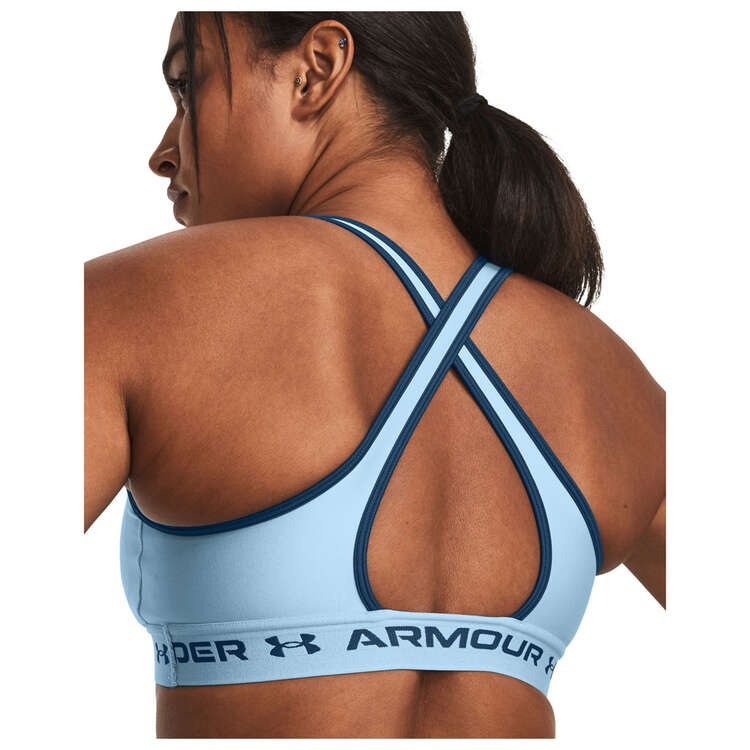 Under Armour Womens HeatGear Crossback Mid Bra - Blue