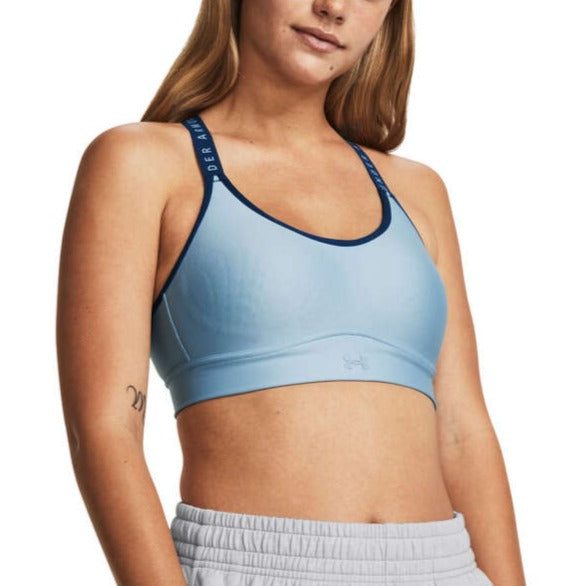 Under Armour Womens HeatGear Infinity Mid Covered Sports Bra -  Blue