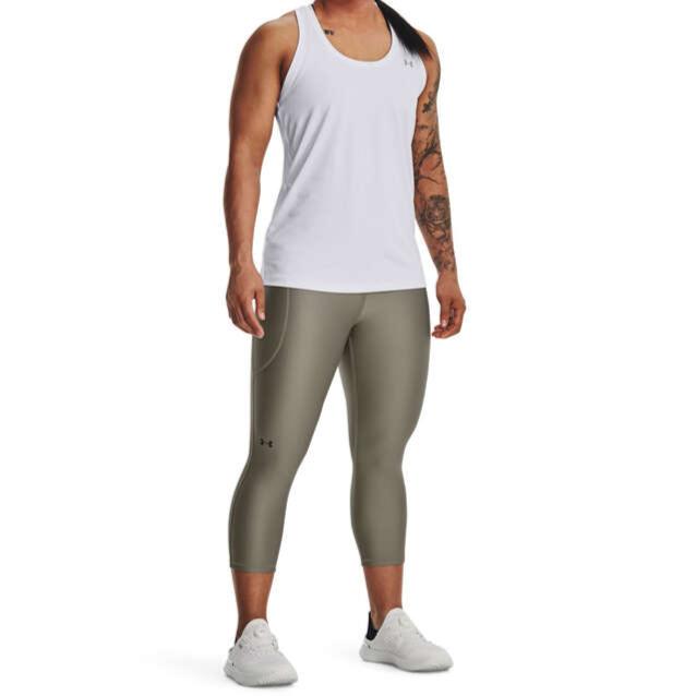 Under Armour Womens HeatGear Armour No Slip Capri Tights - Green