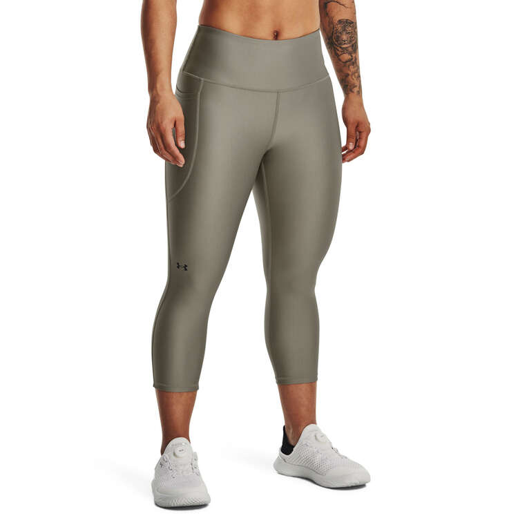 Under Armour Womens HeatGear Armour No Slip Capri High Rise Tights - Green