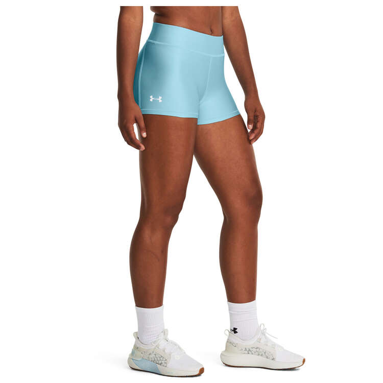 Under Armour Womens Heatgear Mid-Rise Shorty Training Shorts - Blue