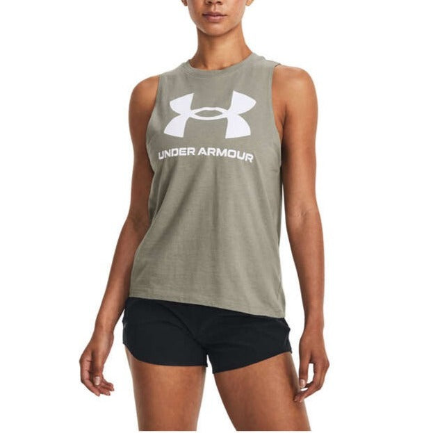 Under Armour Womens Cotton Blend Live Sportstyle Training Tank - Green