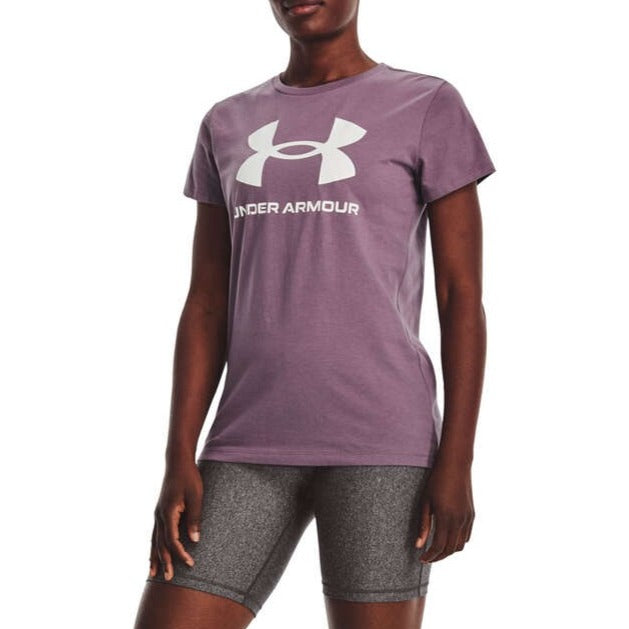 Under Armour Womens Super-Soft Sportstyle Logo Tee - Purple