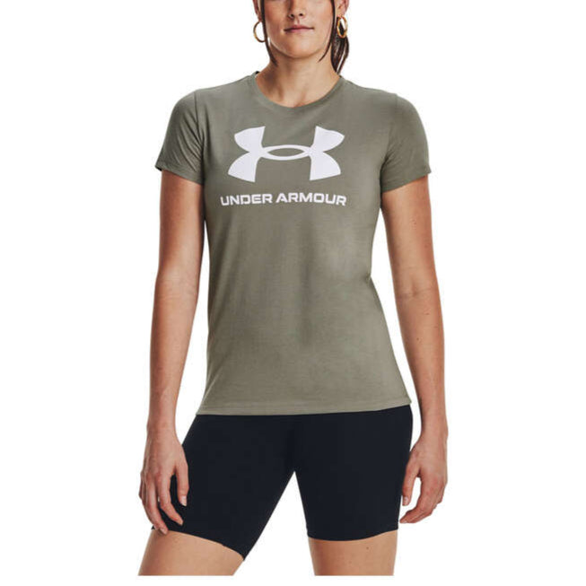 Under Armour Womens Super-Soft Sportstyle Logo Tee - Green