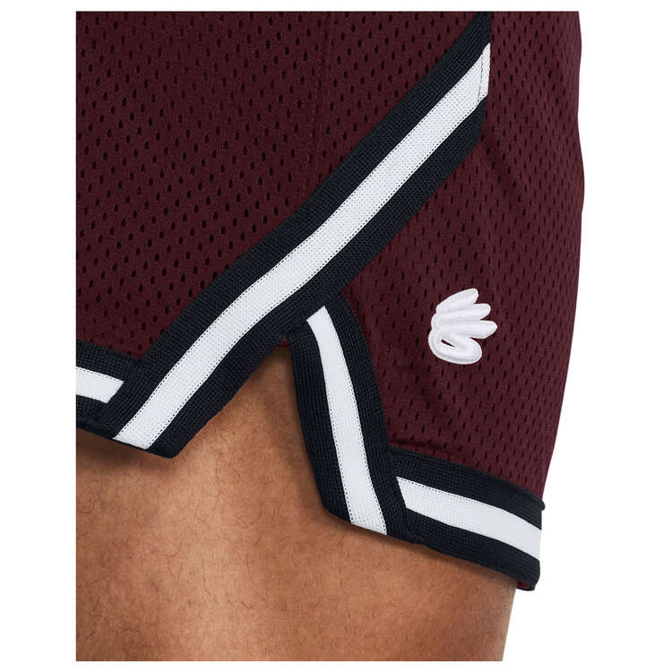 Under Armour Mens Curry 3 Mesh Shorts - Maroon