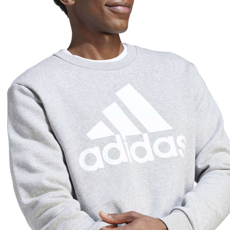 adidas Mens Essentials Fleece Big Logo Sweatshirt - Grey