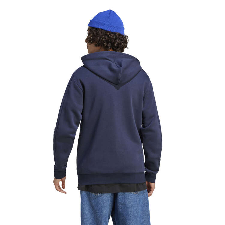 addias Mens Essentials Fleece 3-Stripes Hoodie - Navy