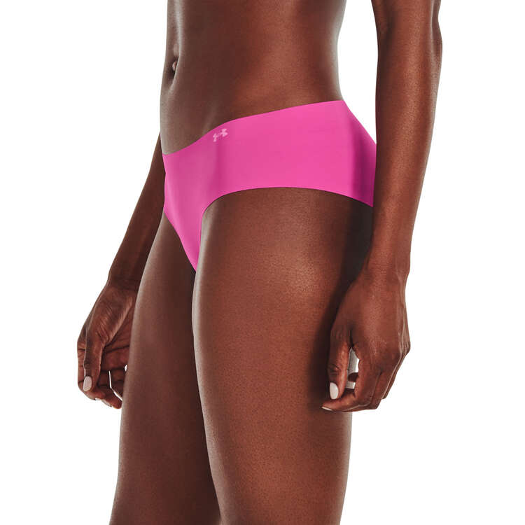 Under Armour Womens Lightweight Pure Stretch Hipster Printed Briefs 3 Pack - Pink