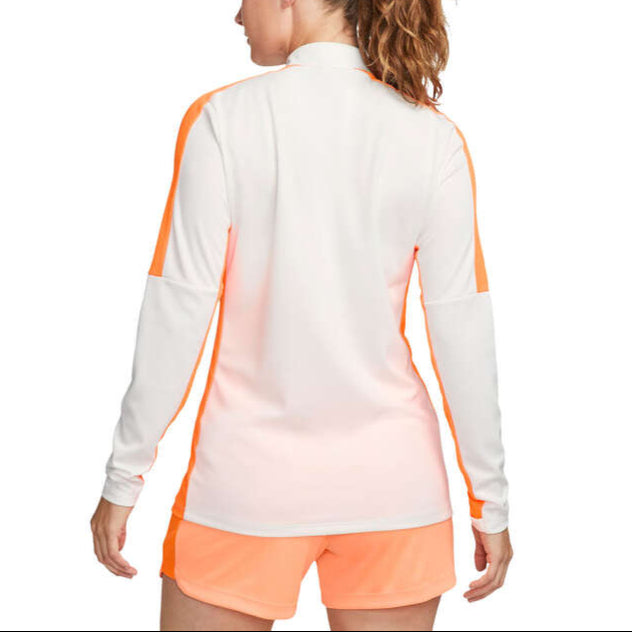 Nike Womens Academy 23 Soccer Drill Top - White / Orange