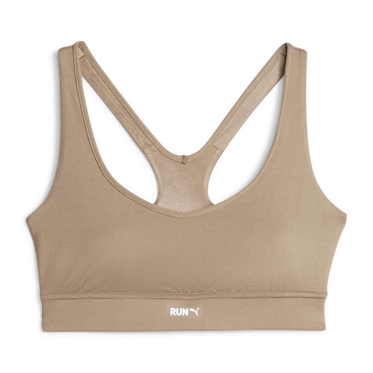 Puma Womens DryCELL Run Mid Impact Sports Bra - Tan