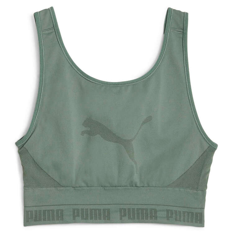 Puma Evoknit DryCELL Crop Top Sports Bra - Green