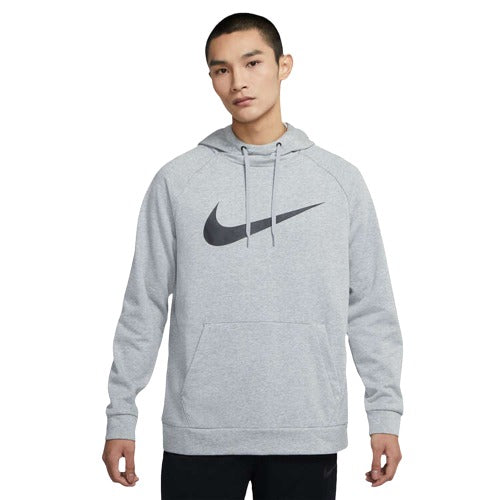 Nike Mens Dry Graphic Pullover Fitness Hoodie - Grey