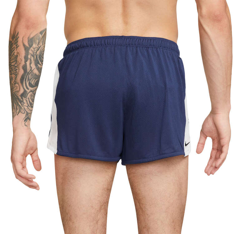 Nike Mens Dri-FIT Track Club Brief-Lined 3-inch Knit Running Shorts - Navy