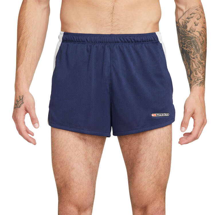 Nike Mens Dri-FIT Track Club Brief-Lined 3-inch Knit Running Shorts - Navy