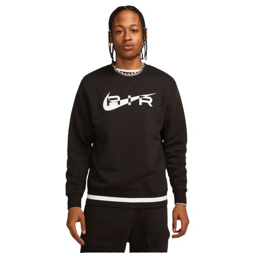 Nike Air Mens Fleece Crew-Neck Sweatshirt - Black