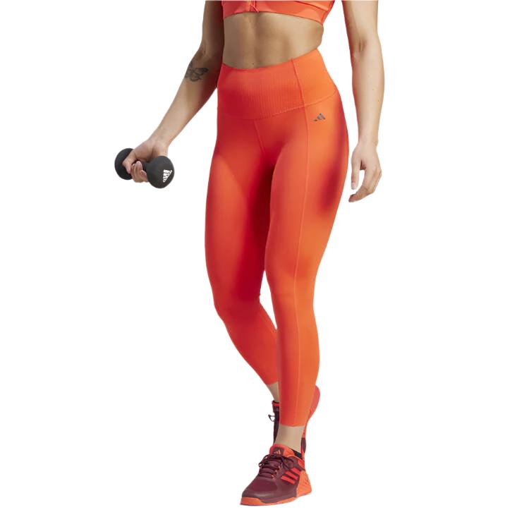 Adidas Womens High Rise Optime Power 7/8 Tights - Red