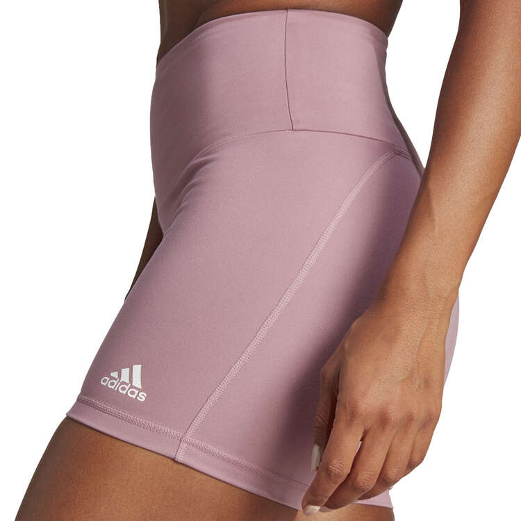 Adidas Womens Yoga Essentials High Rise Shorts - Pink