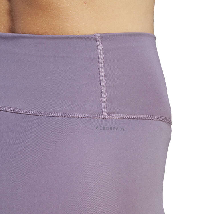 Adidas Womens Optime Bike High Rise Shorts - Purple