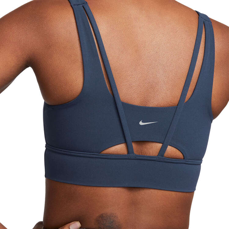 Nike Womens Alate Ellipse Dir-FIT Medium-Support Padded Longline Sports Bra - Blue