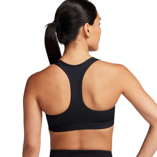 Nike Womens Swoosh Dri-FIT Medium-Support Padded Sports Bra - Black