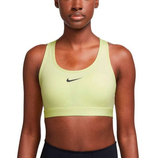 Nike Womens Swoosh Medium-Support Padded Racerback Sports Bra - Green