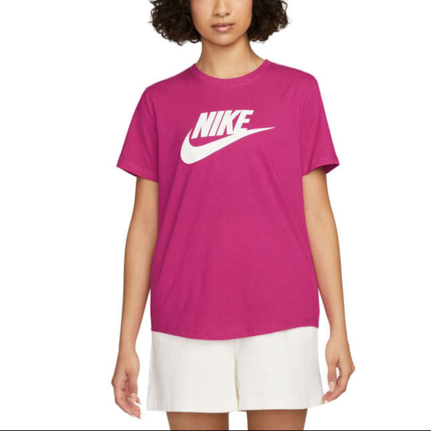 Nike Womens Sportswear Club Essentials Futura Logo Tee - Pink