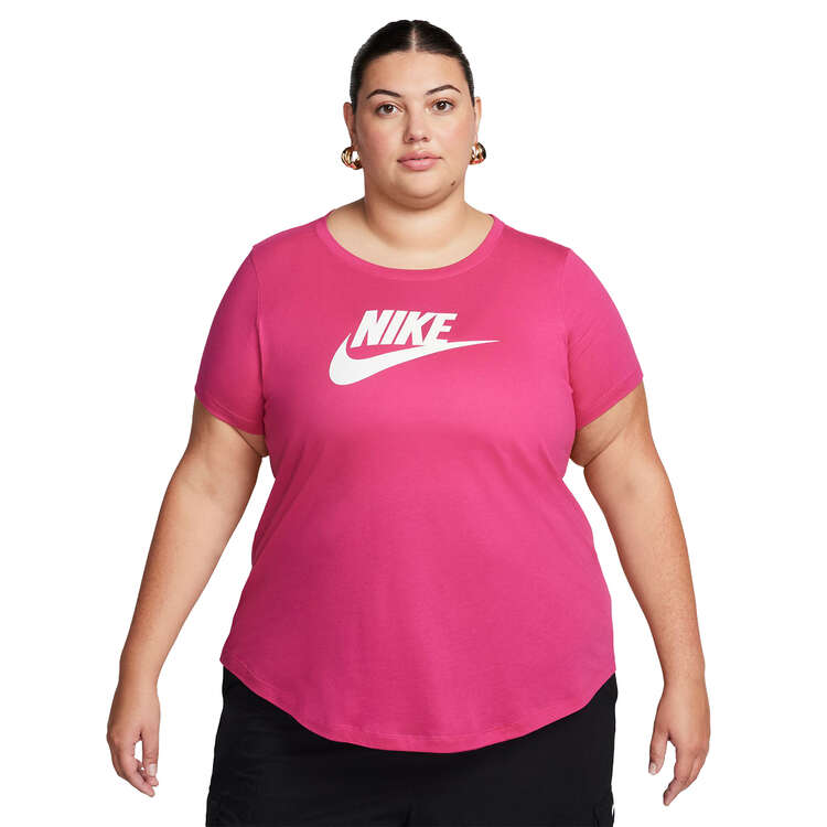 Nike Plus Womens Sportswear Essentials Icon Futura Tee - Pink